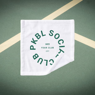 Green PKBL Social Club Pickleball Face Wash Cloth