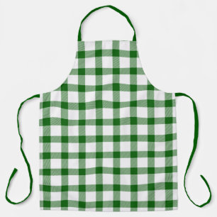 Green plaid  apron