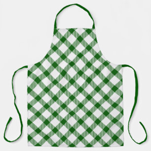 Green plaid apron