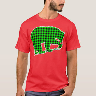 Green Plaid Bear T-Shirt
