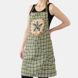 Green Plaid Christmas Cookie Apron