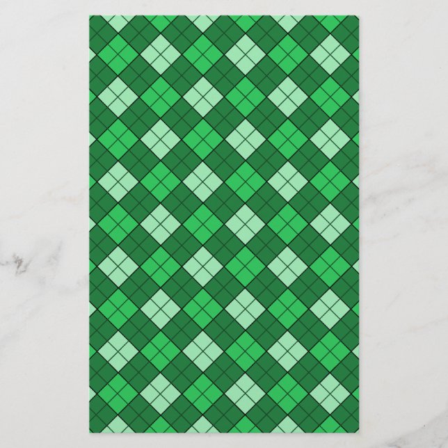 Green Plaid Craft Paper (Front)