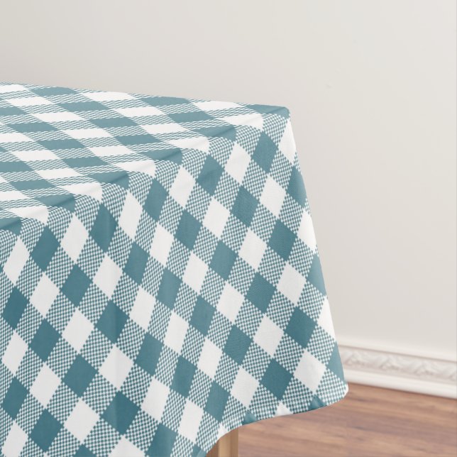 Green Plaid Fall Pattern Tablecloth (In Situ)