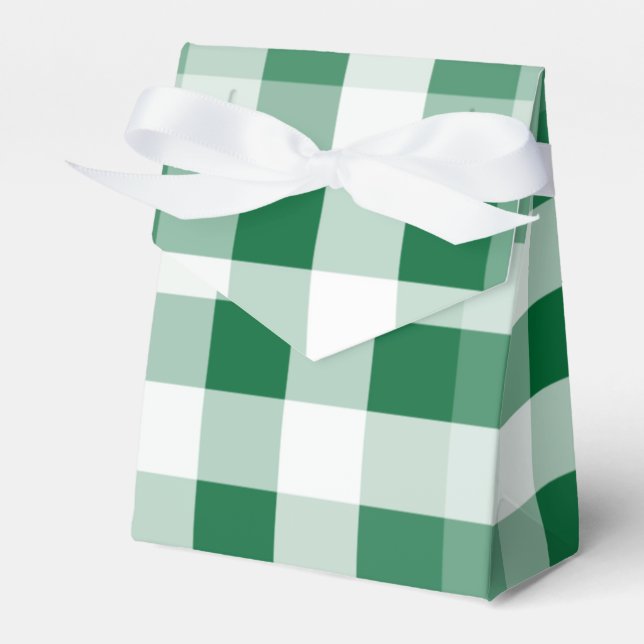 Green Plaid Favour Box (Front Side)