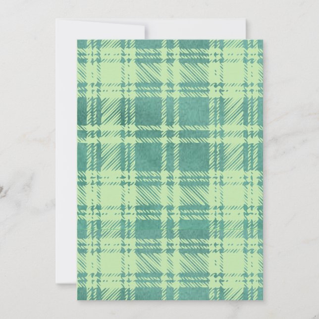Green Plaid Flat Card (Front)