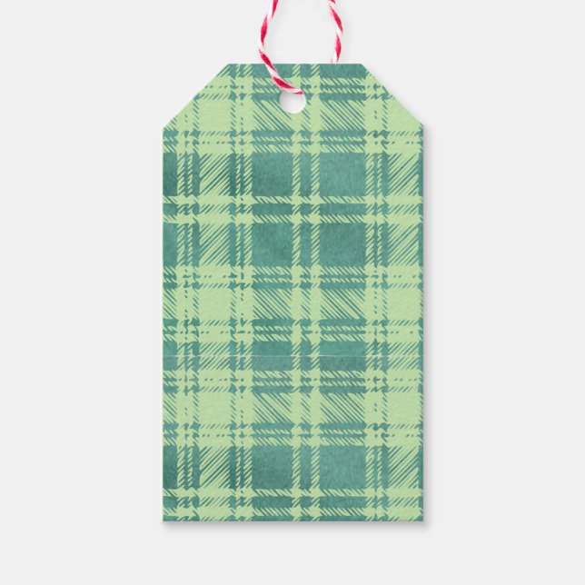 Green Plaid Gift Tag (Front)