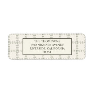 Green Plaid Holiday Card Return Address Label