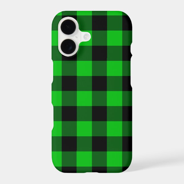 Green Plaid iPhone Case (Back)