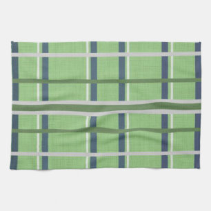 Green Plaid Kitchen Hand Towel