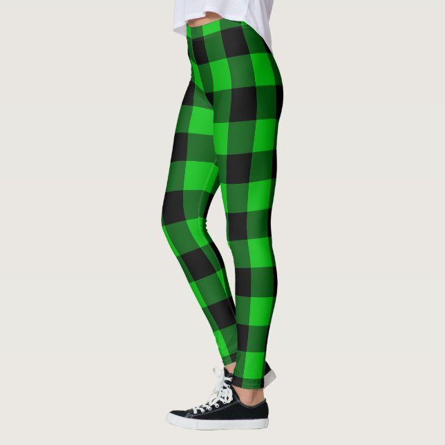 Green Plaid Leggings (Left)