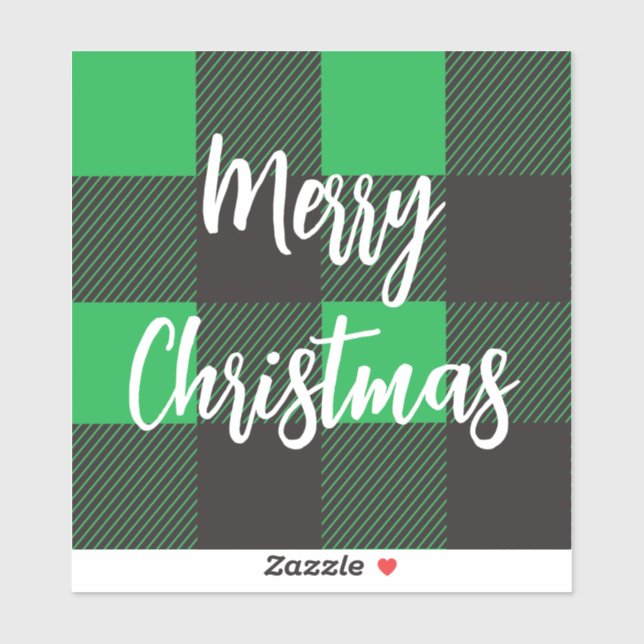 Green plaid Merry Christmas (Sheet)
