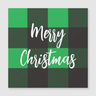 Green plaid Merry Christmas