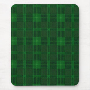 Green Plaid Mouse Pad