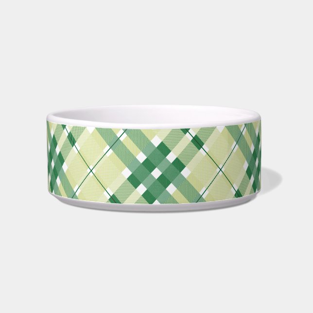 Green Plaid Pattern Bowl (Left)