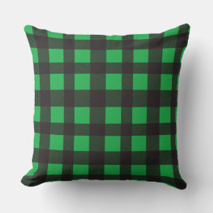 Green Plaid Pattern Cushion