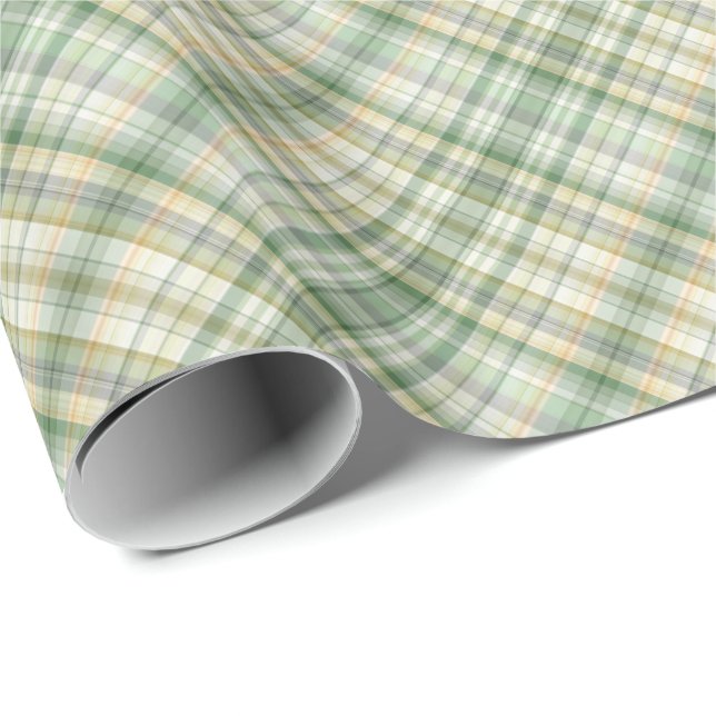 Green plaid pattern wrapping paper (Roll Corner)