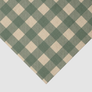 Green Plaid Rustic Country Tissue Paper