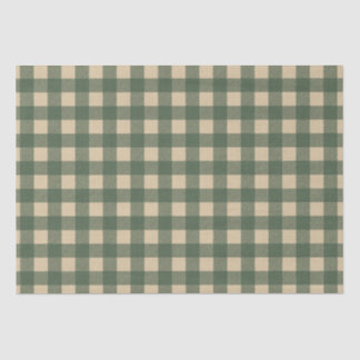 Green Plaid Rustic Country Tissue Paper