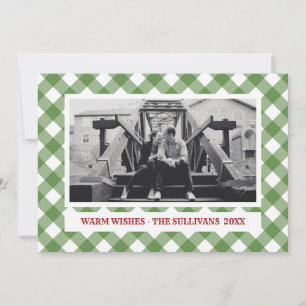 Green Plaid   Rustic    CUSTOM Holiday Photo