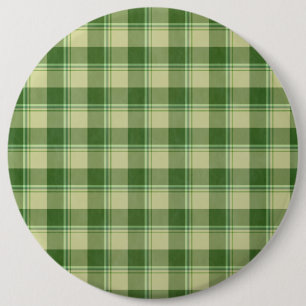 Green Plaid Saint Patrick's day 6 Cm Round Badge