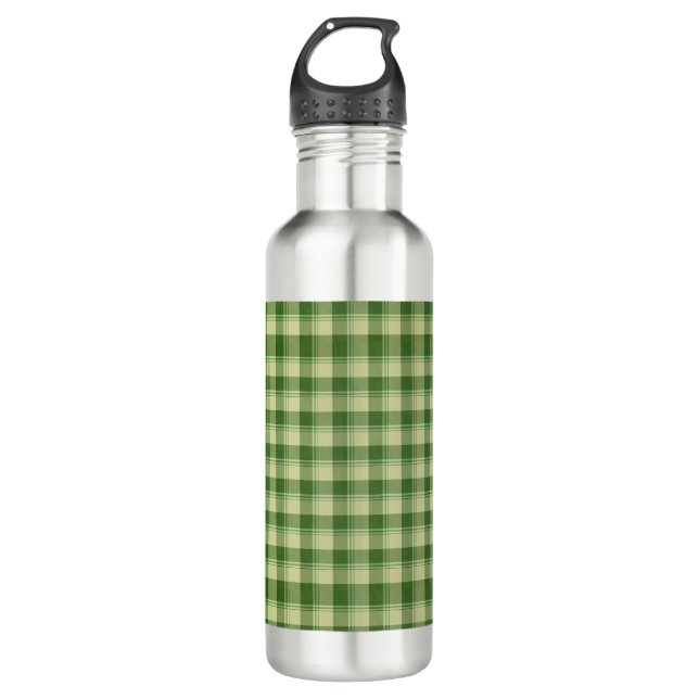 Green Plaid Saint Patrick's day 710 Ml Water Bottle (Front)