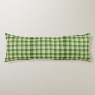 Green Plaid Saint Patrick's day Body Cushion