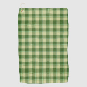 Green Plaid Saint Patrick's day Golf Towel