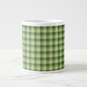 Green Plaid Saint Patrick's day Large Coffee Mug