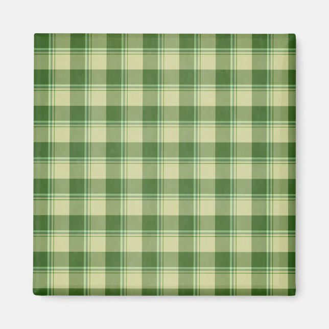 Green Plaid Saint Patrick's day Magnet (Front)