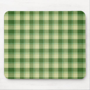 Green Plaid Saint Patrick's day Mouse Pad