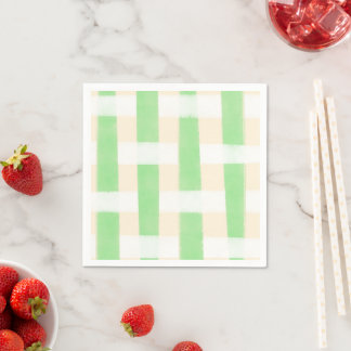 Green Plaid Summer Napkin