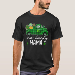 Green Plaid Truck Shamrocks St Patrick's Day One L T-Shirt
