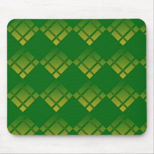 green plaids mouse pad