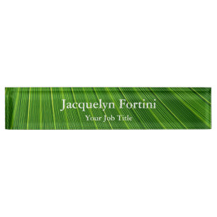 Green Plain Elegant Modern Minimalist Nameplate