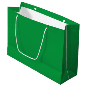Green Plain Solid Colour Christmas Holiday Large Gift Bag