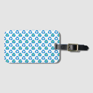 Green Planet Dots Earth Day Ecology Environment Luggage Tag