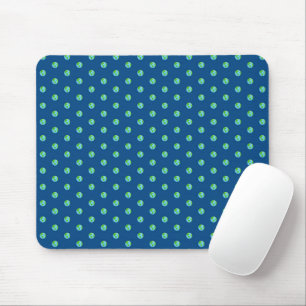 Green Planet Dots Earth Day Ecology Environment Mouse Pad