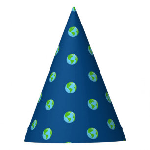 Green Planet Dots Earth Day Ecology Environment Party Hat