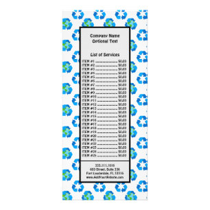Green Planet Dots Earth Day Ecology Environment Rack Card