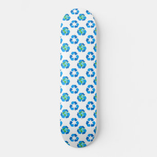 Green Planet Dots Earth Day Ecology Environment Skateboard