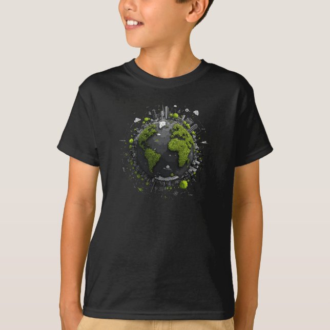 Green Planet Earth  T-Shirt (Front)