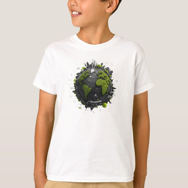 Green Planet Earth  T-Shirt (Front)
