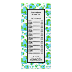 Green Planet Hearts Earth Day Ecology  Environment Rack Card