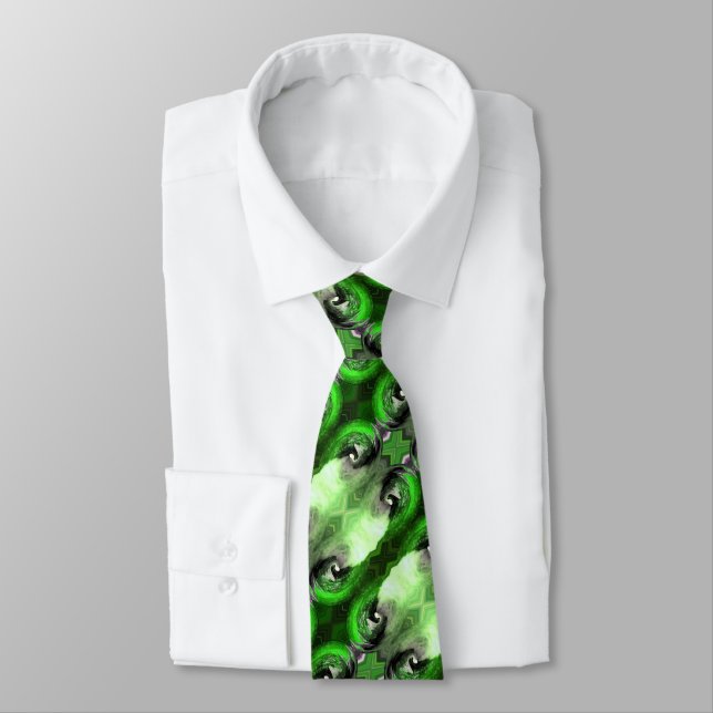 Green planet tie (Tied)