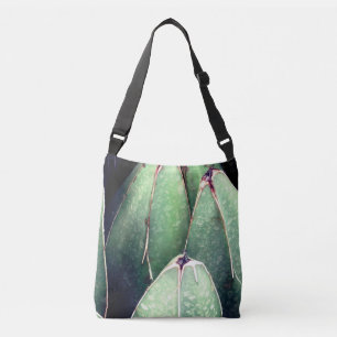 Green Plant Detail Custom Cross Body Bag