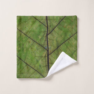 Green plant leaf close-up photography wash cloth