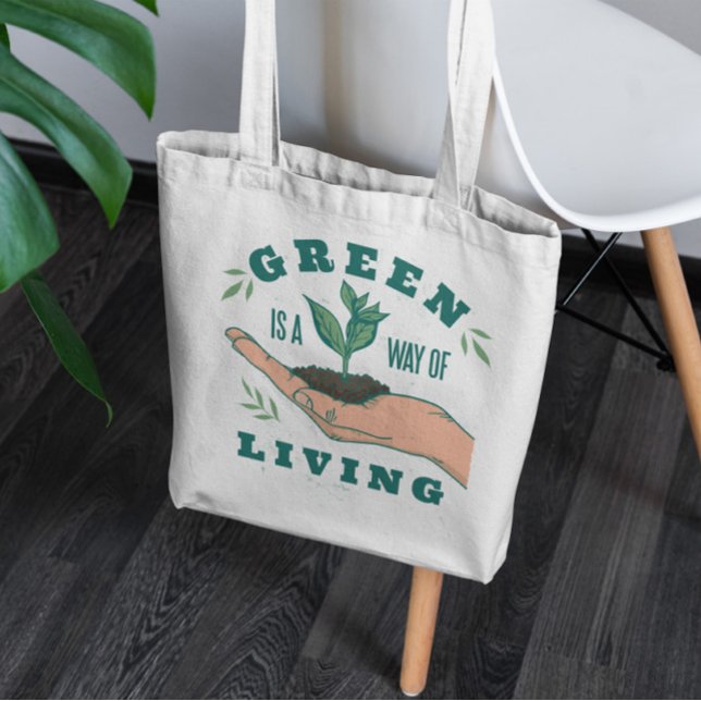 Green Plant Lifestyle Tote Bag  (Creator Uploaded)