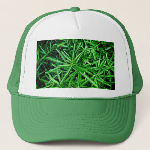Green plant trucker hat