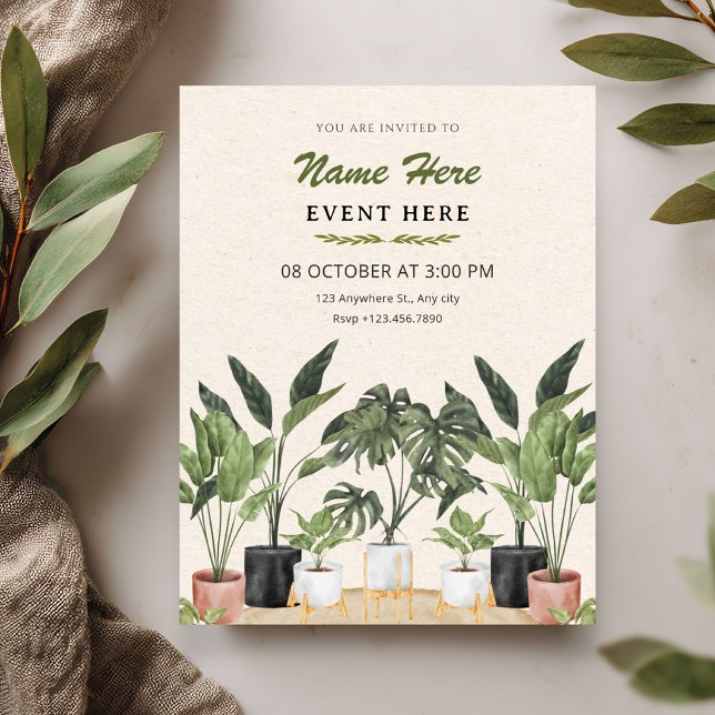 Green plants  invitation (Creator Uploaded)