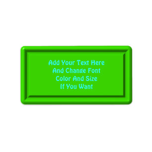 Green Plastic Label template
